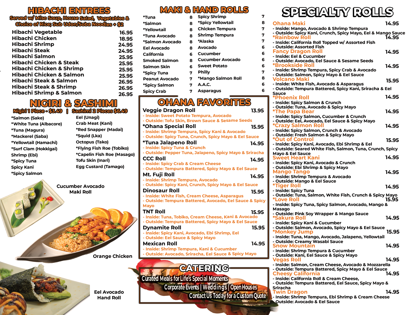 Menu — OHANA SUSHI & BAR